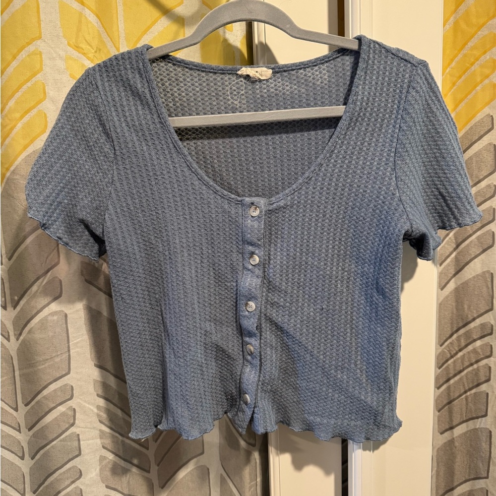 Waffle crop top